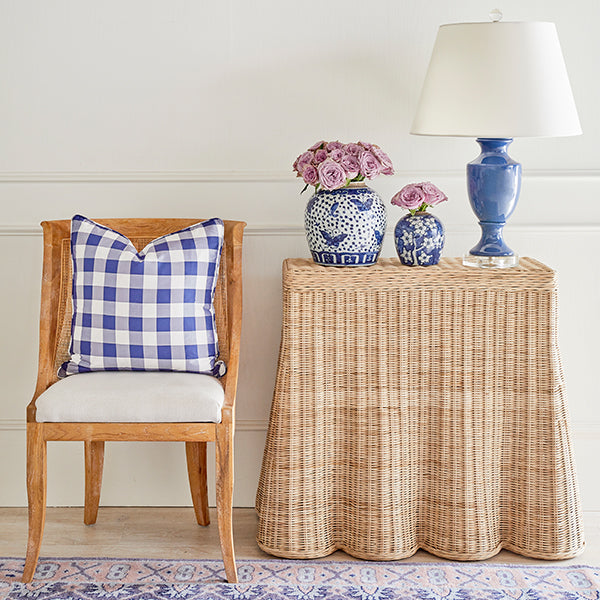 Scalloped Skirted Side Table