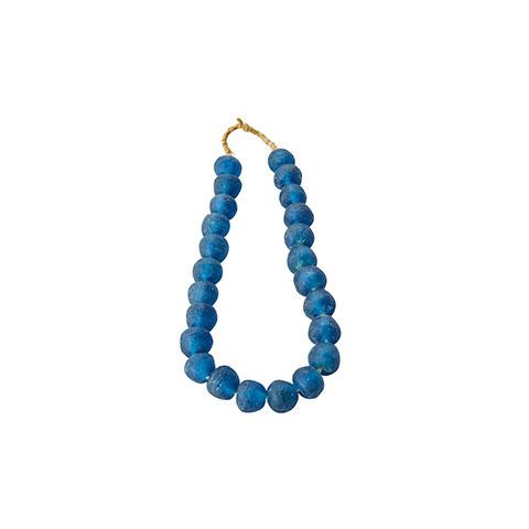 Sea Glass Beads in Navy