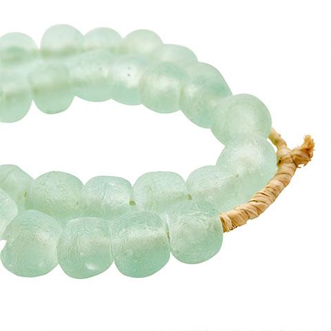 Large Sea Glass Beads in Celadon