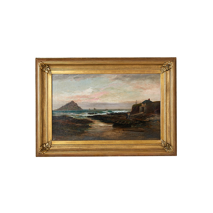 Antique Original Seascape Oil Painting - Caitlin Wilson Design