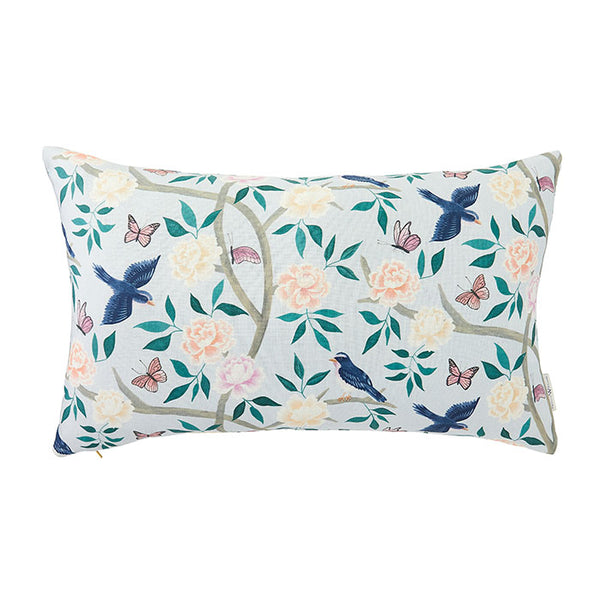 Calico Vine Green Blue Floral Throw Pillow – Land of Pillows