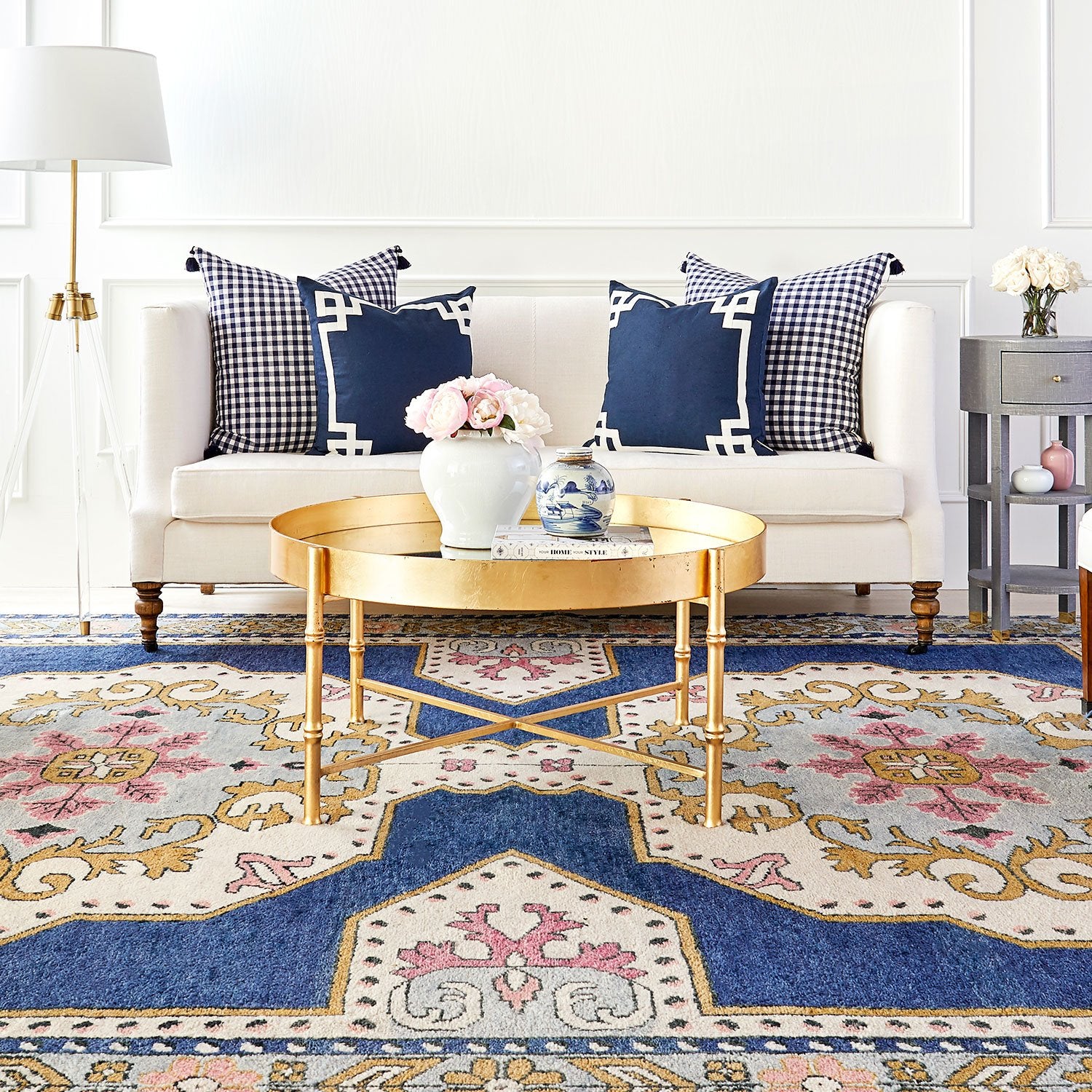 Soleil Persian-Style Rug in Navy