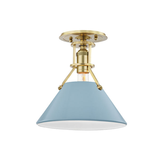 Stafford Semi Flush Mount in Aged Brass