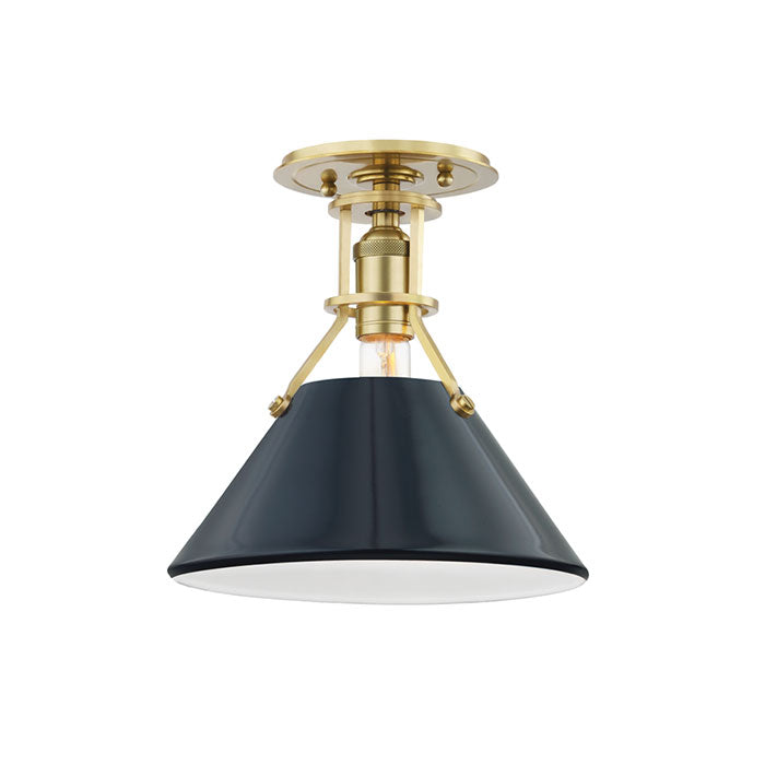 Stafford Semi Flush Mount in Aged Brass
