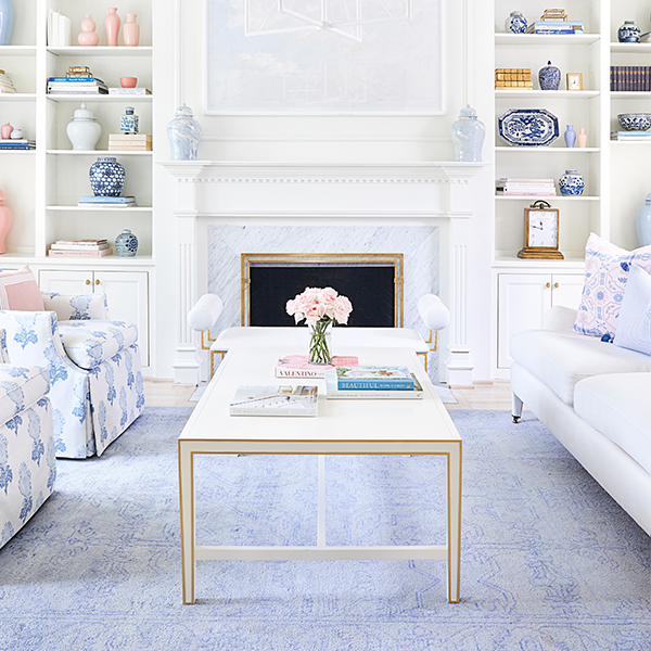 Desi Area Rug in Sky Blue