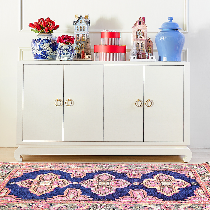 Modern Kismet Rug in Navy in a Home