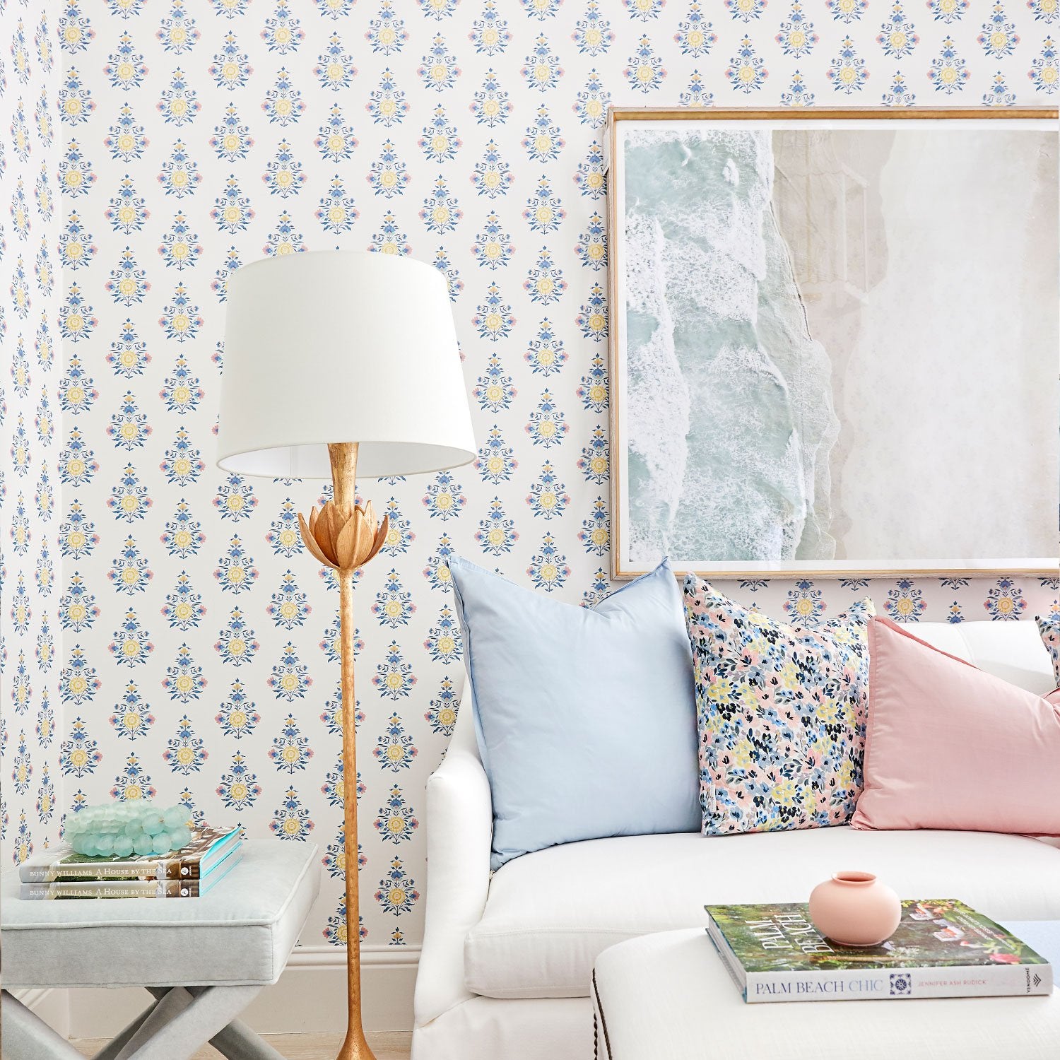 Celeste Block Print Wallpaper - Caitlin Wilson Design