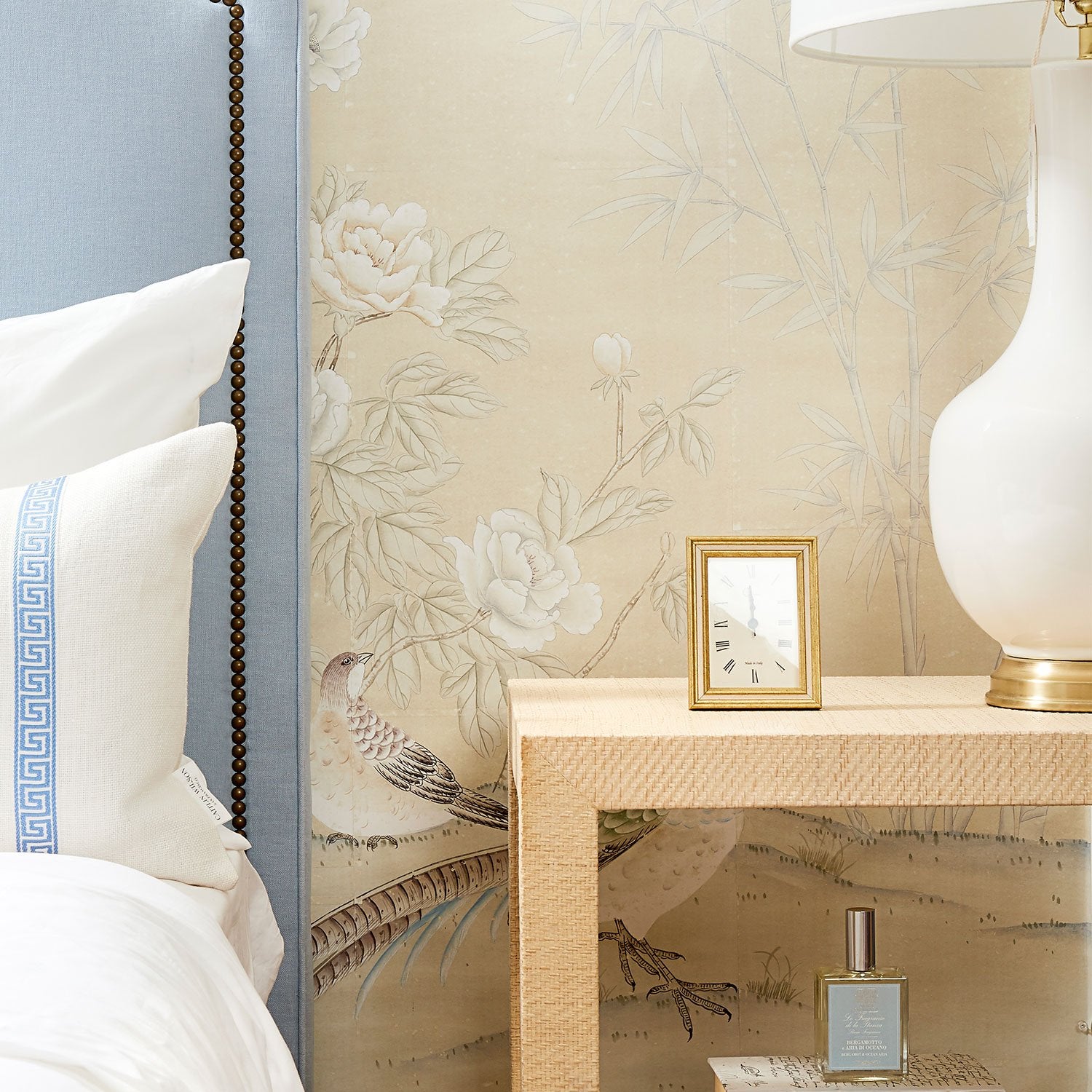 Vincennes in Cream Chinoiserie Wallpaper on Wall