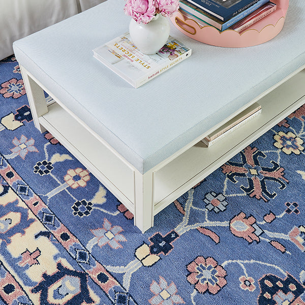 Blue Minuet Area Rug in Bluebelle in Living Room