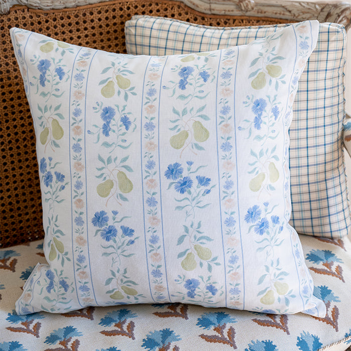 Provence Poiriers Pear and Floral Throw Pillow