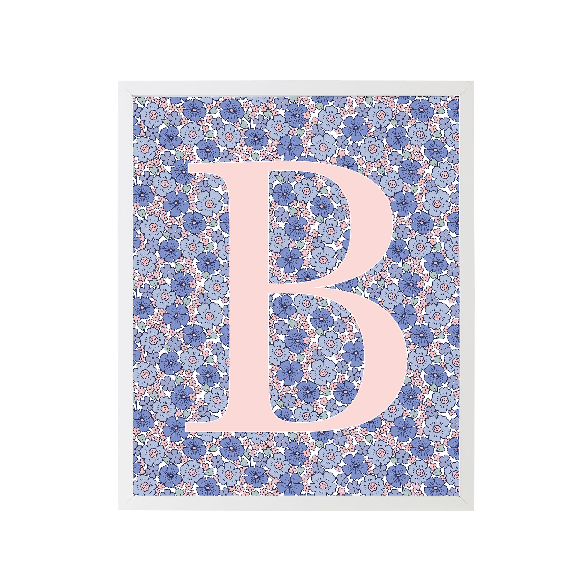 Sweet Darling Letter Print "B" Framed Art