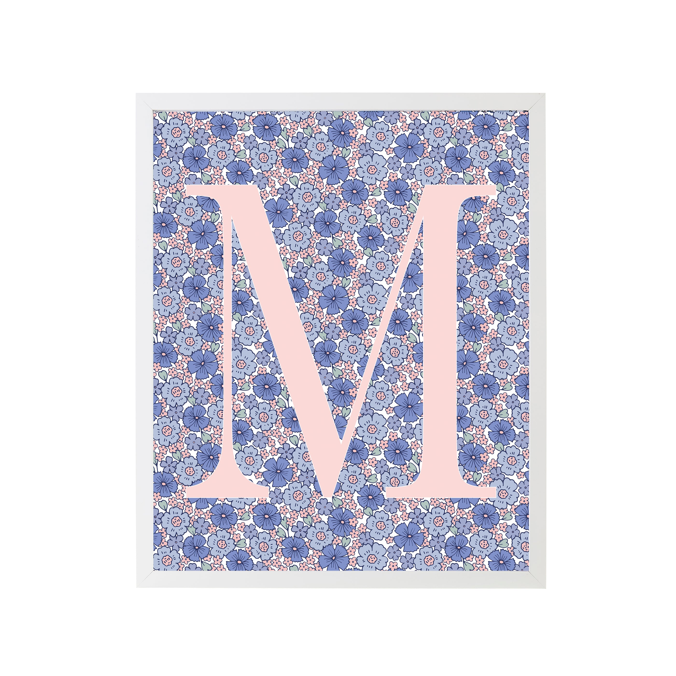 Sweet Darling Letter M Nursery Print