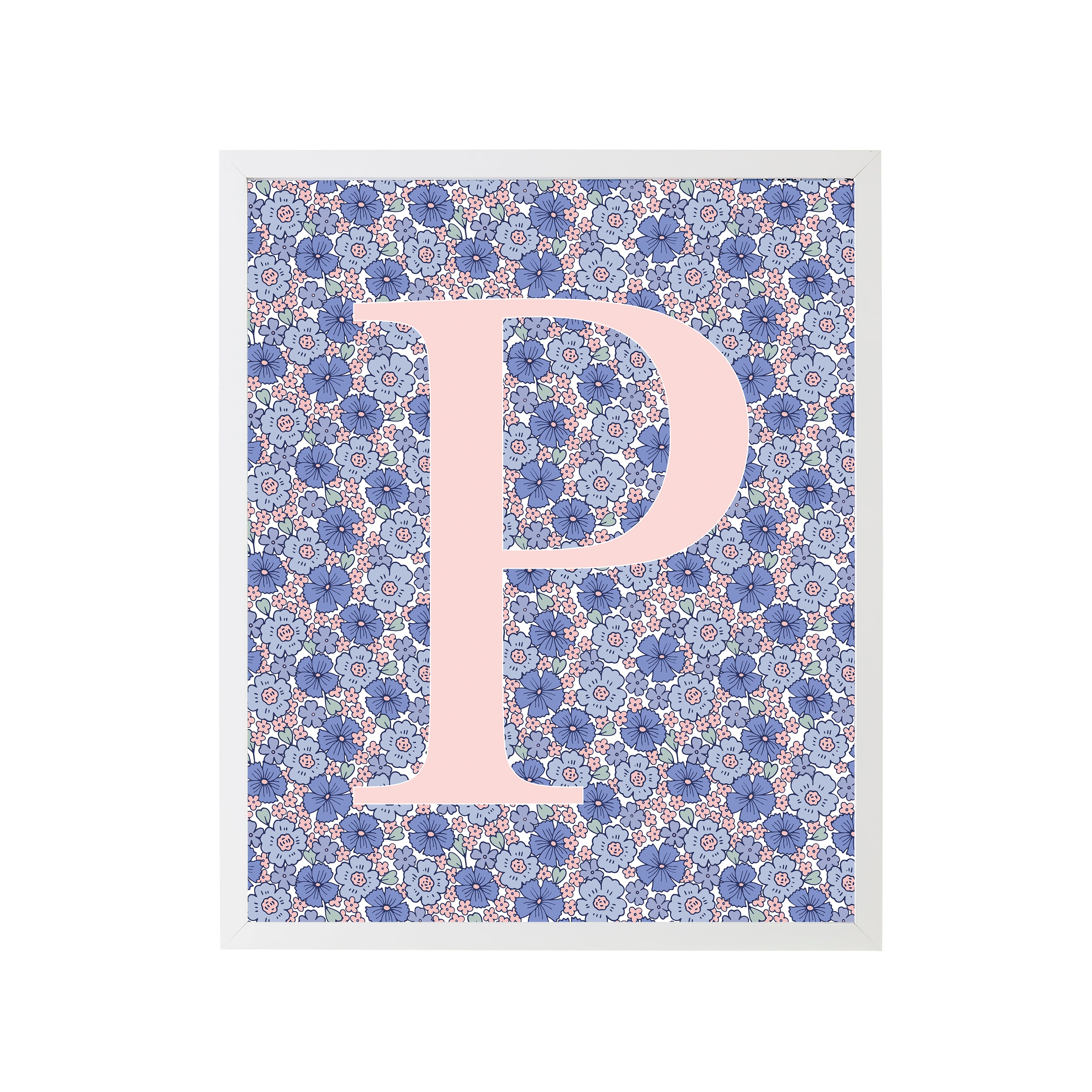 Sweet Darling Letter Print P Initial Art Print