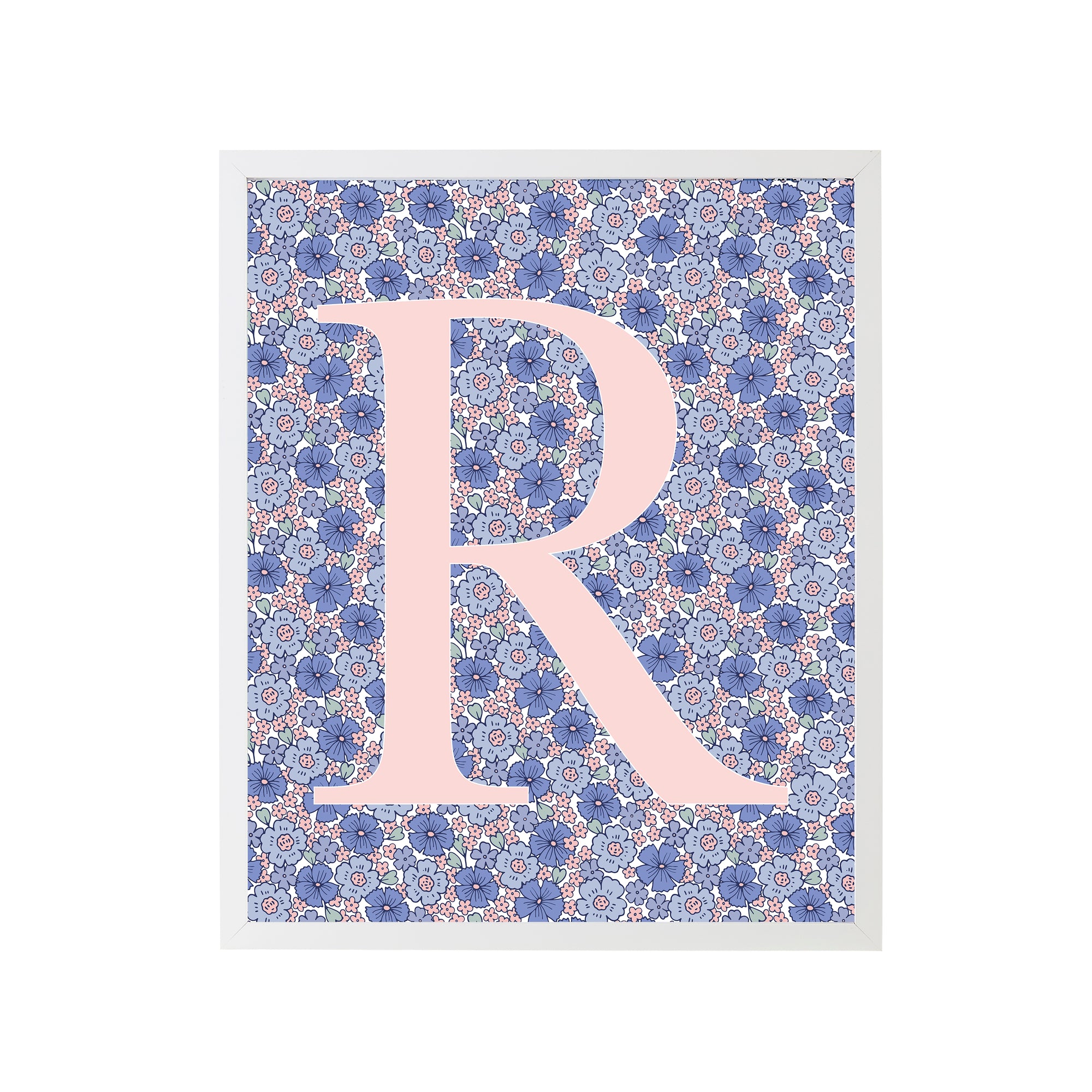 Sweet Darling Letter Print "R" Nursery Initial Art