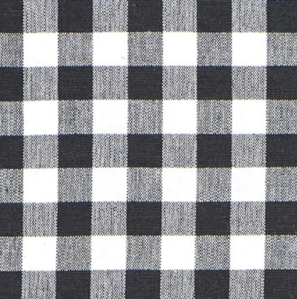 Black Gingham Fabric Swatch 