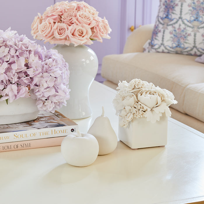 Porcelain Blooming Peonies in Living Room