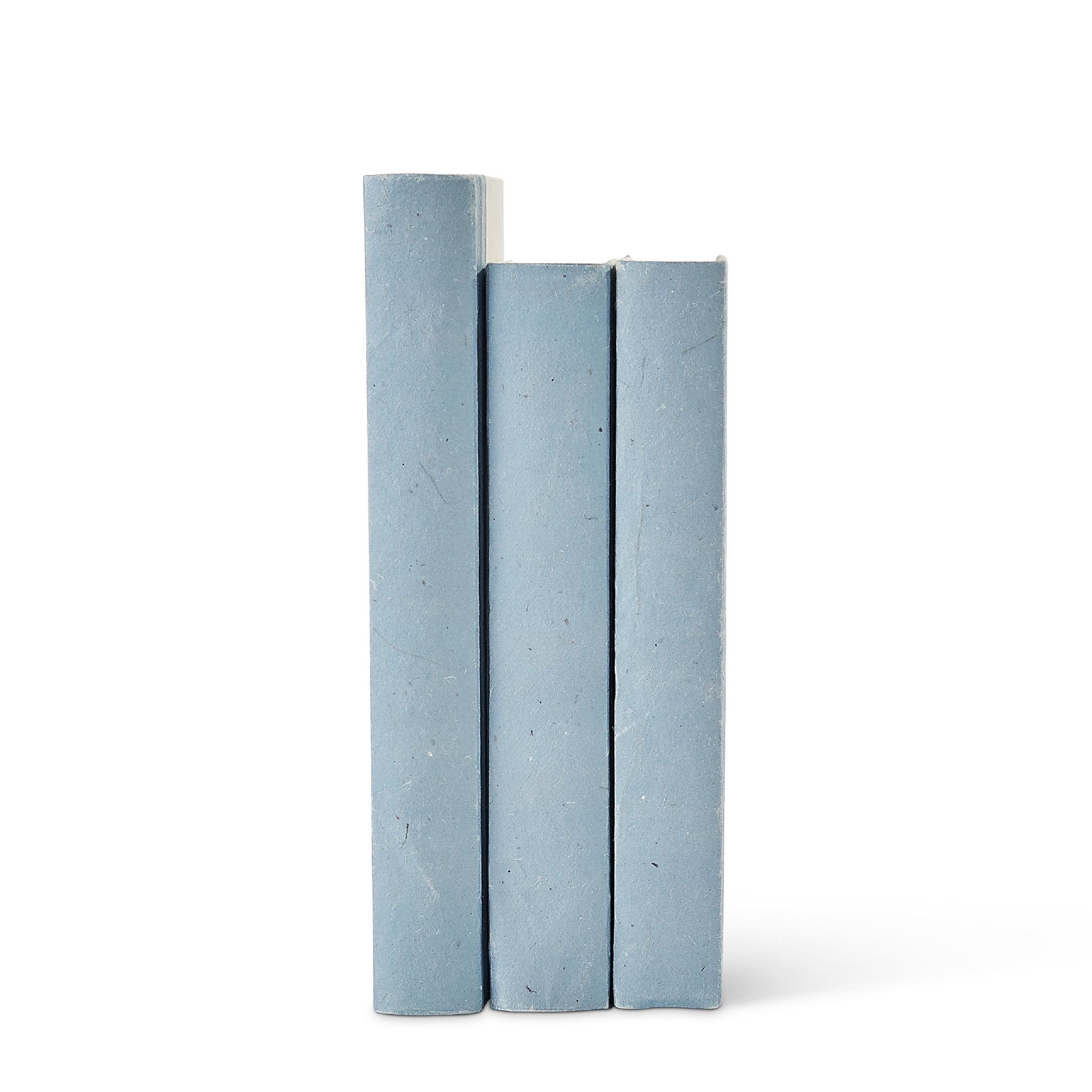 Soft Blue Parchment Decorative Book Set