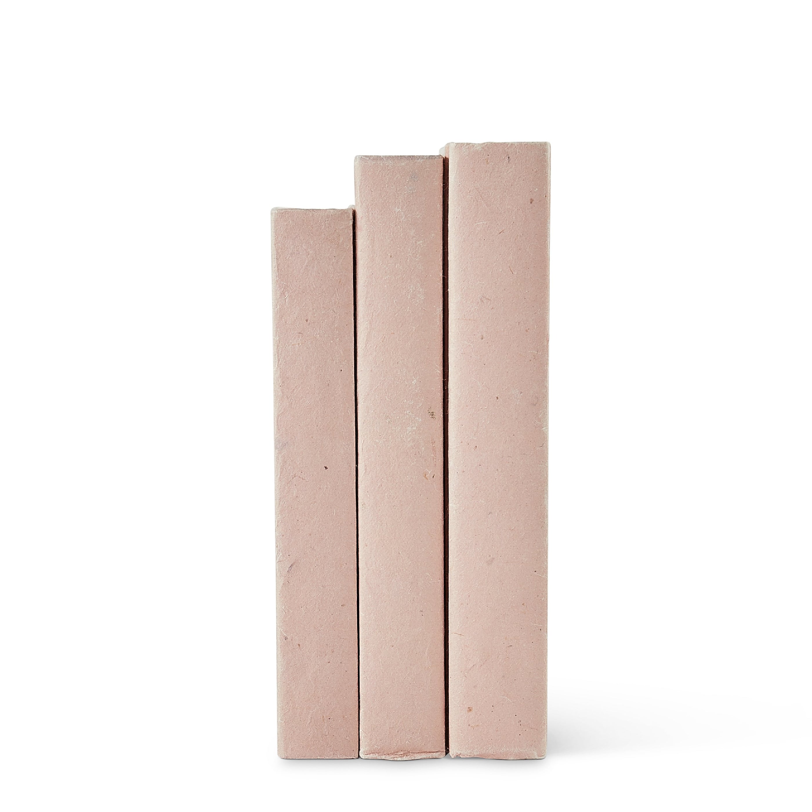 Soft Blush Parchment Decorative Book Set