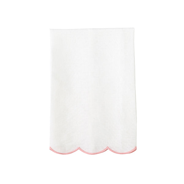Blush Scallop Tea Towel Folded