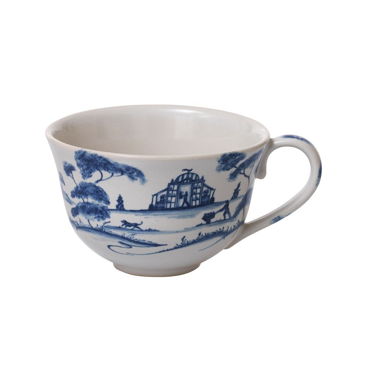 Country Estate Delft Blue Tea Cup Garden Follies