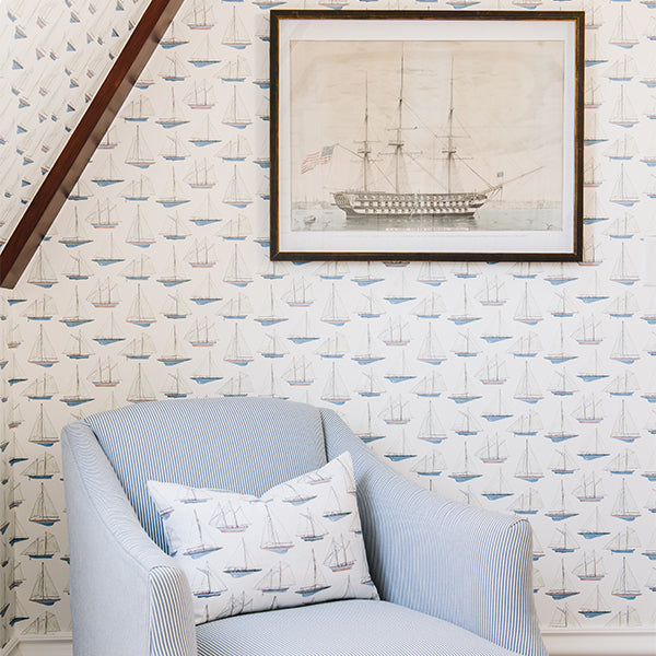 Sailing Wallpaper with Sailboats in Room