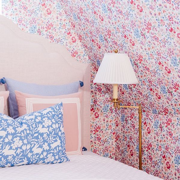 Primed To Thrive For A New Generation A 1939 Dallas Home Debuts A Vibrant  Restoration Childrens bedroom with floral wallpaper  Luxe Interiors   Design