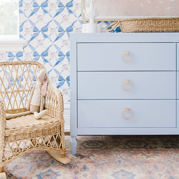 Aiden Airway Blue Dresser in Bedroom