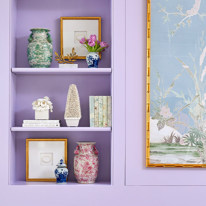 Porcelain Floral Topiary on Shelf