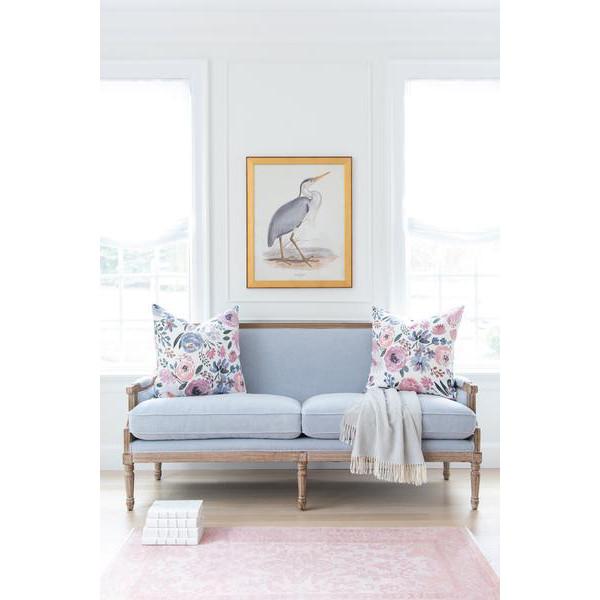 Blush Simone Area Rug in Living Room