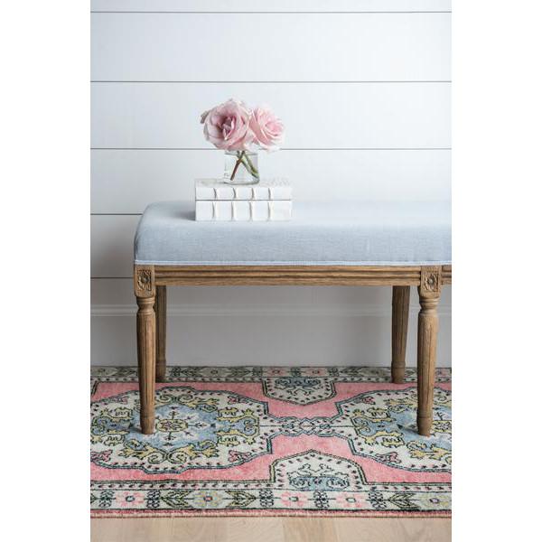 Soleil Pink Area Rug in Geranium