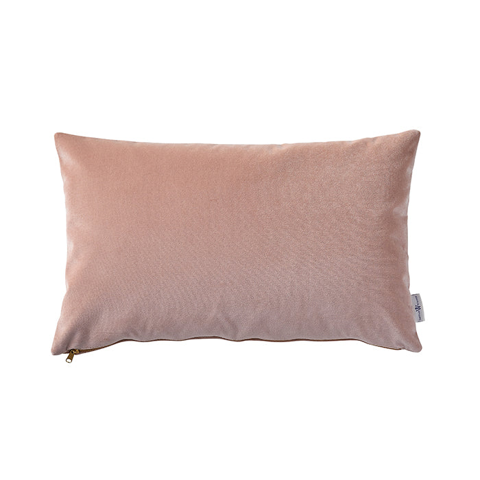 Rose Velvet Lumbar Pillow