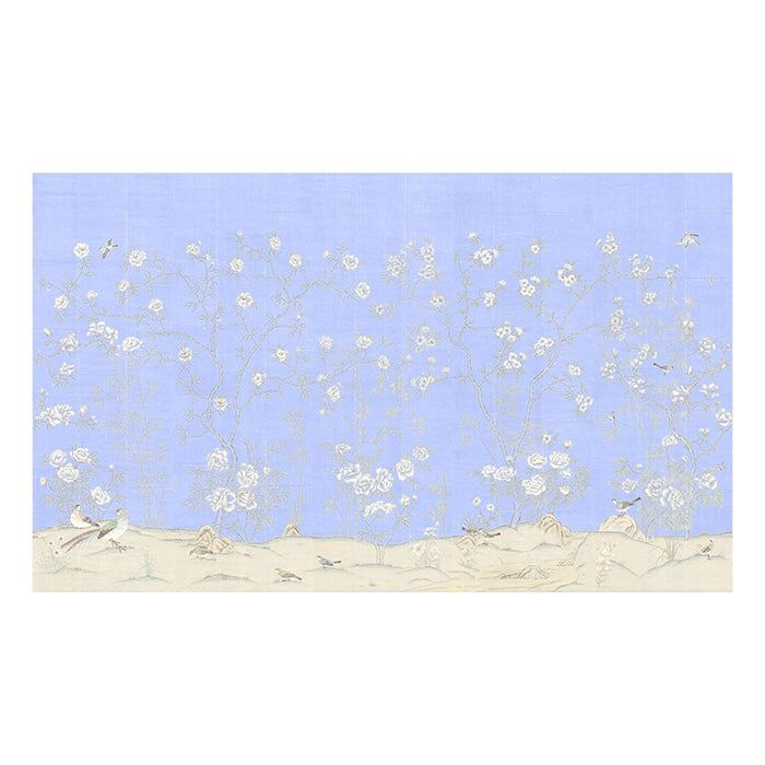 Vincennes Chinoiserie Mural Wallpaper in French Blue 