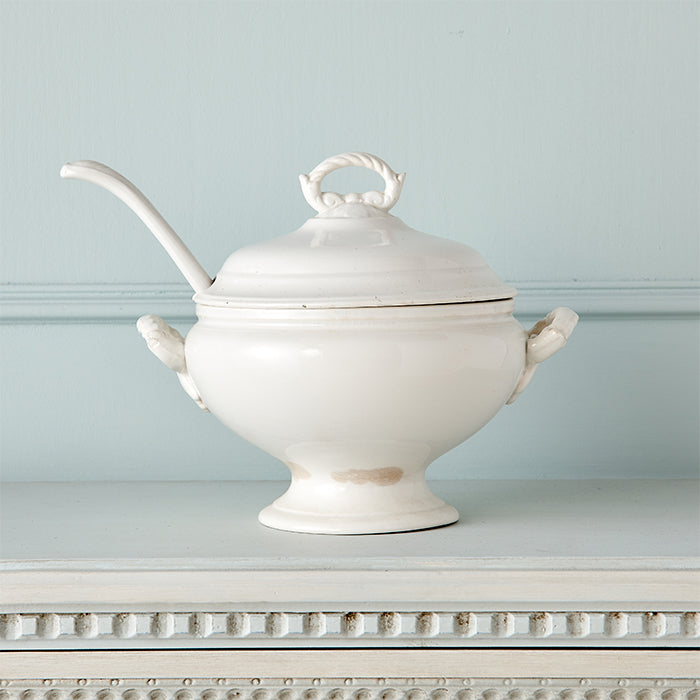Vintage Boch La Louviere Two Handled Tureen with Lid and Ladle