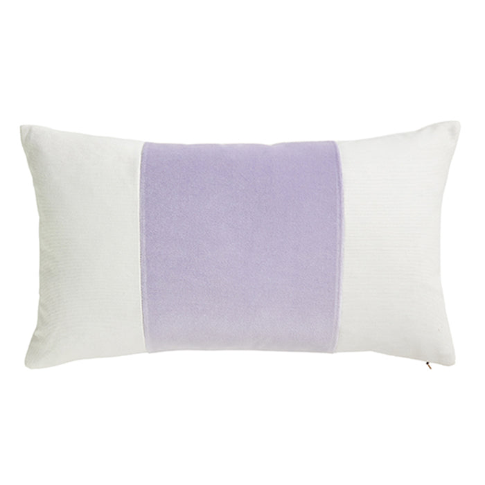 Velvet Broad Stripe Pillow in Lilac