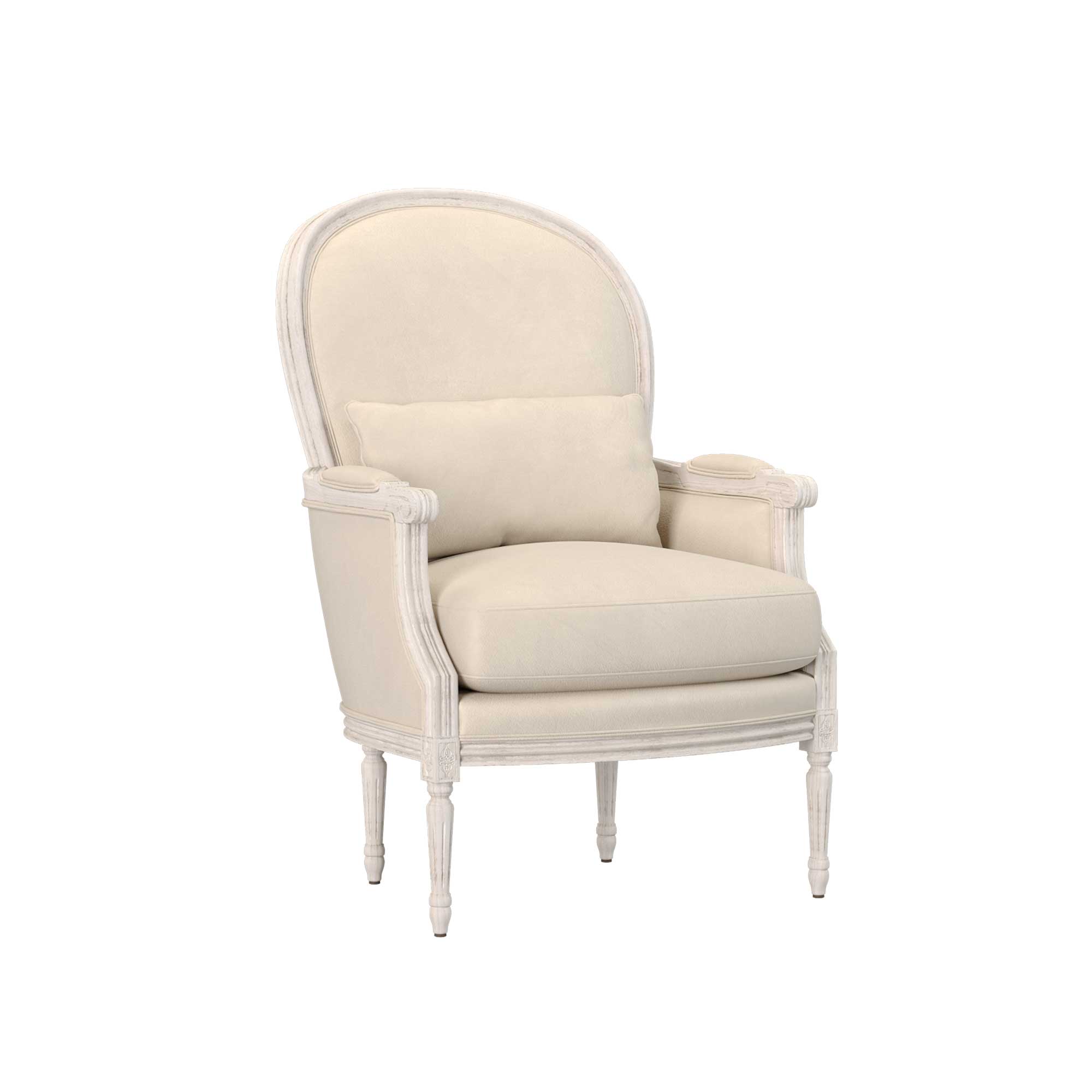 Adele Neutral Lounge Chair in White