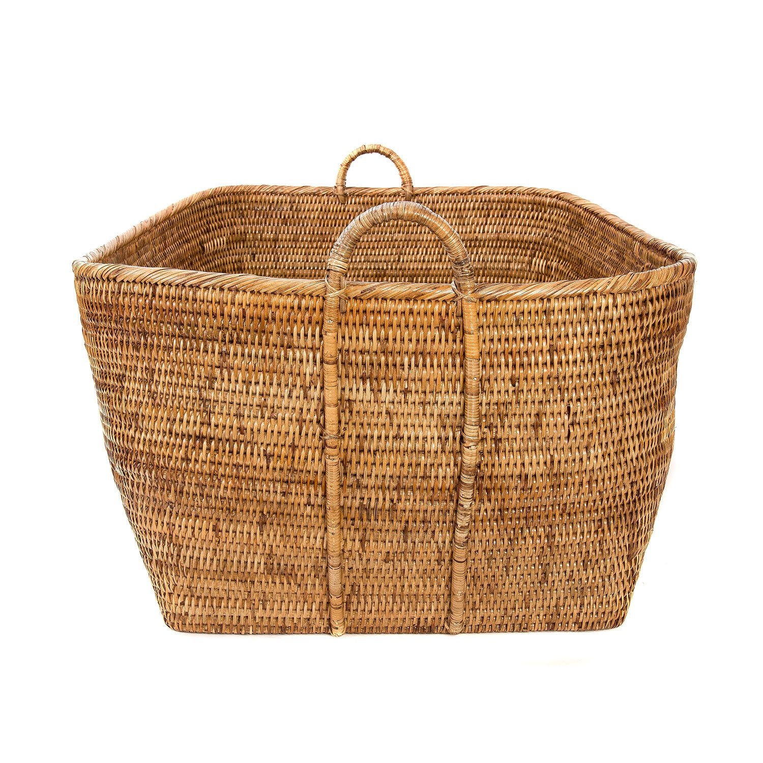 Honey Woven Basket with Handles