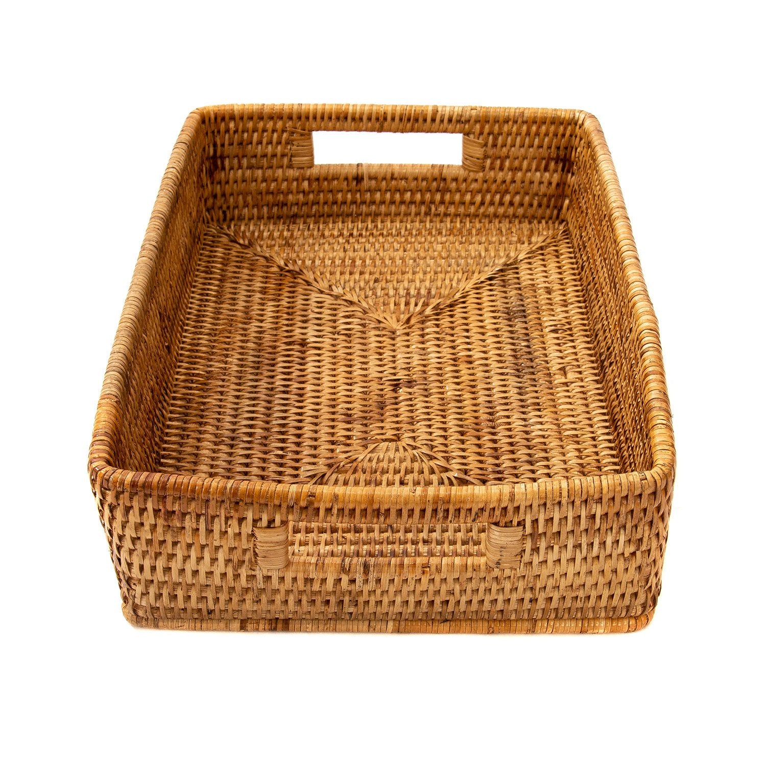 Woven Rectangular Basket for Blankets