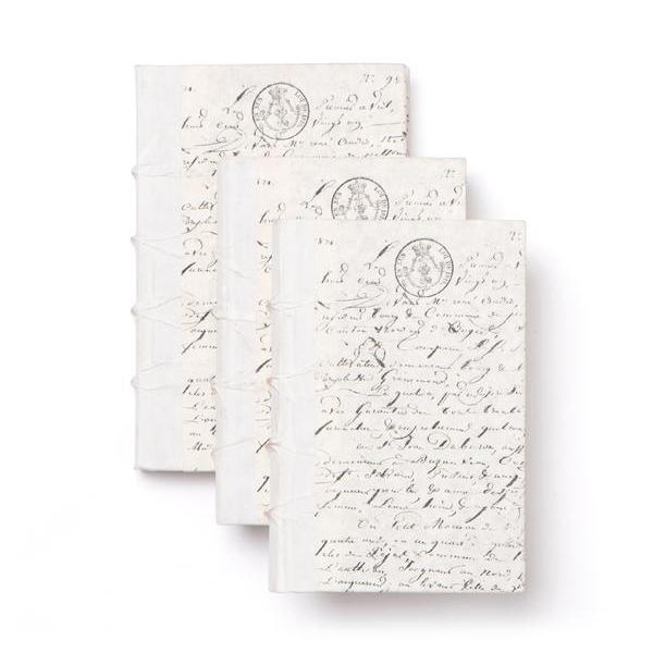 Covers of White Parchment Decorative Book Set