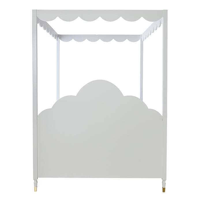 Back of White Amelia Canopy Bed
