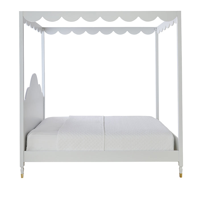 Amelia Kids Canopy Bed in White