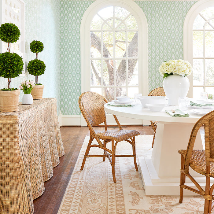 Simone Persian Area Rug in Caramel in Dining Room