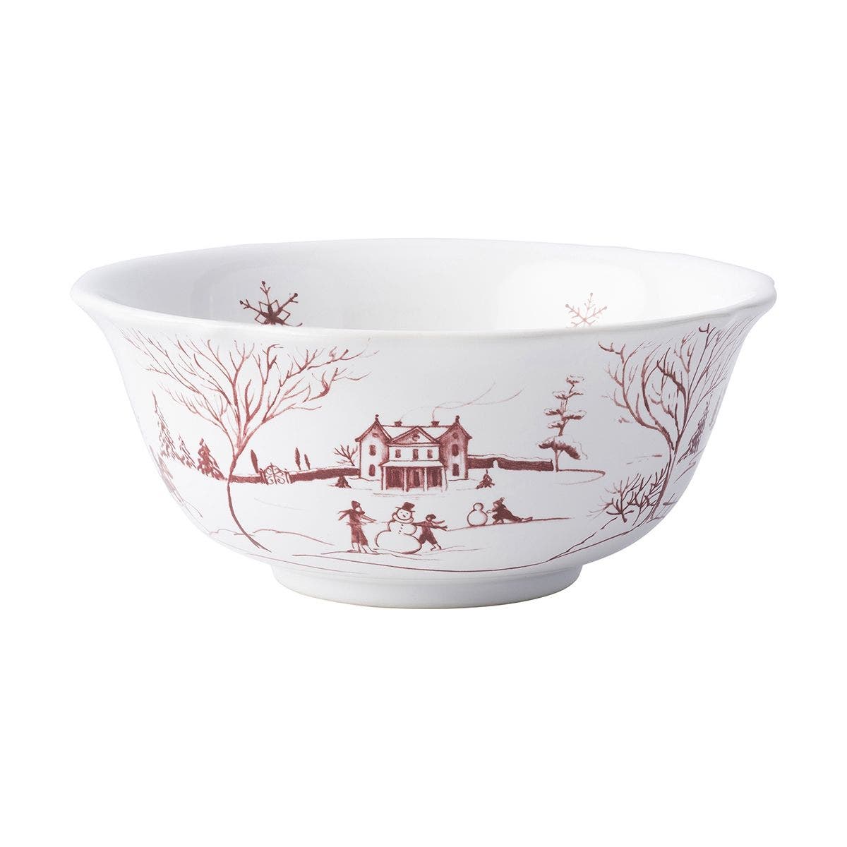 Country Estate Winter Frolic Ruby Cereal Bowl