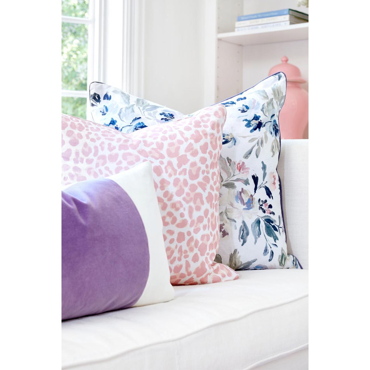 Blush Pink Leopard Throw Pillow in Leo Design