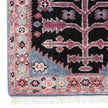 Detail of Maya Area Rug in Twilight with Fringe