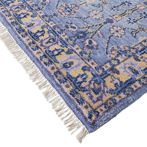 Minuet Floral Rug in Blue Lilac