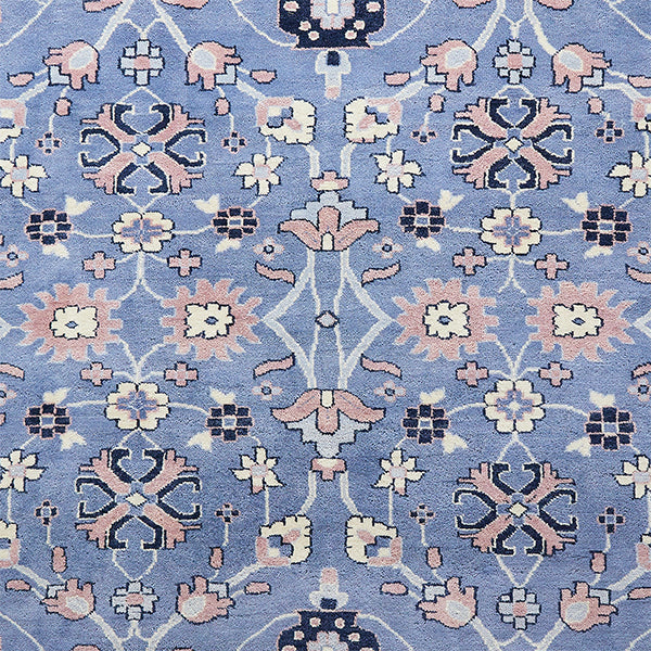 Minuet Floral Area Rug in Bluebelle