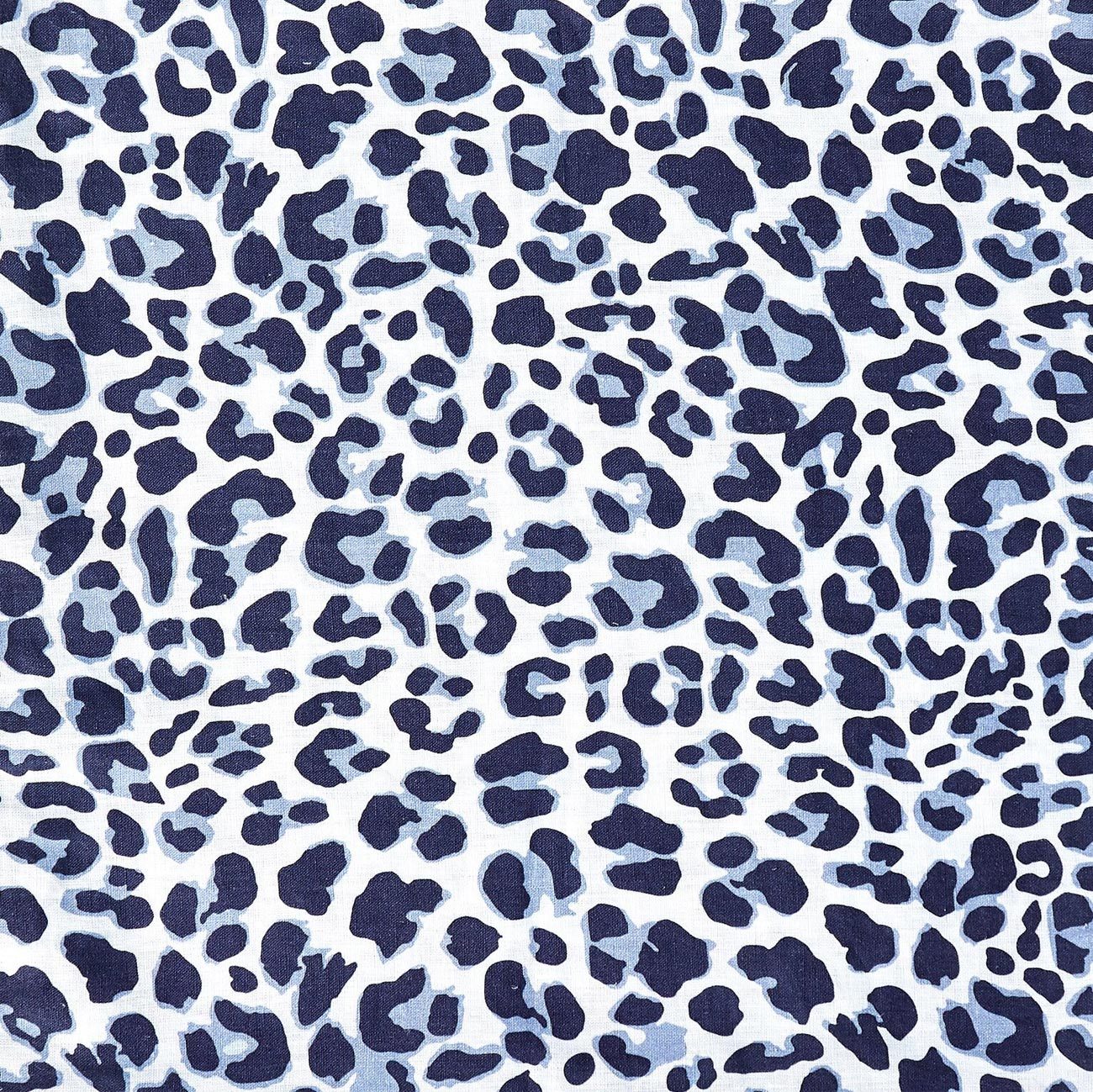 Navy Leo Fabric