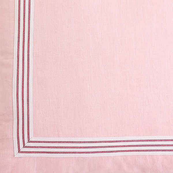 Blush with poppy stripe fabric swatch 