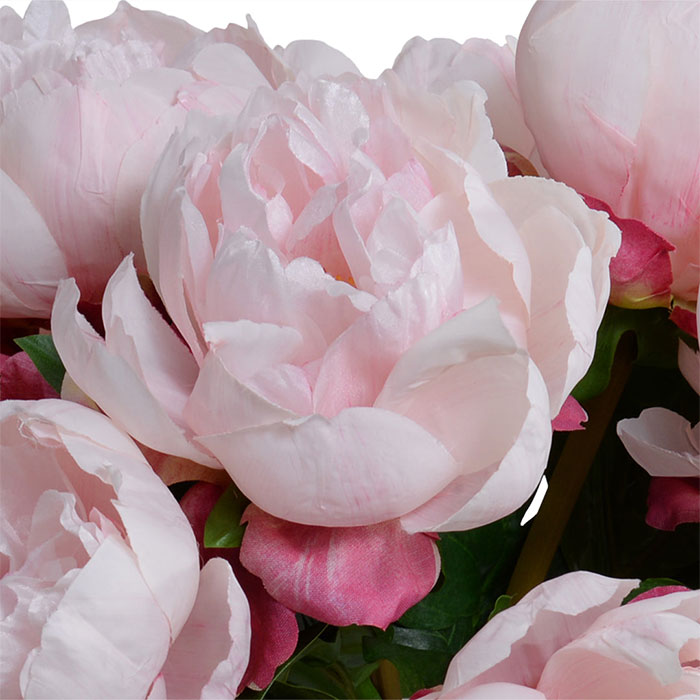 Faux Pink Peony Bouquet Detail