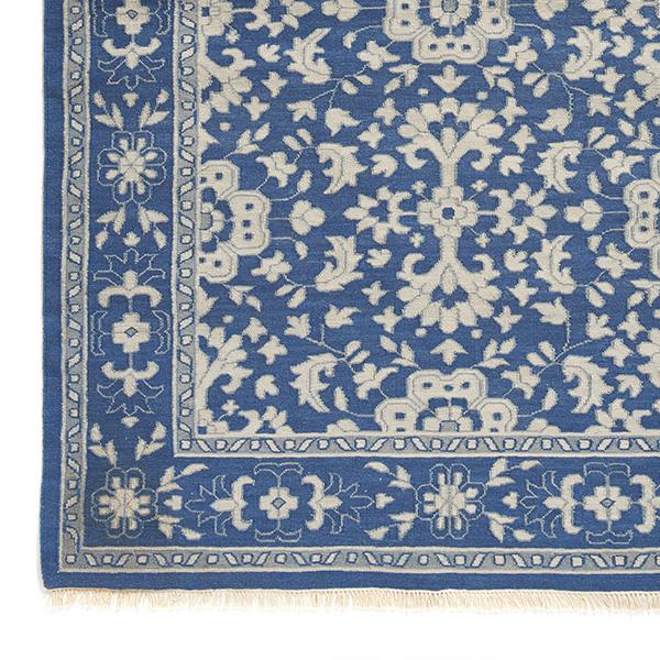 Flat Weave Emma Rug in French Blue